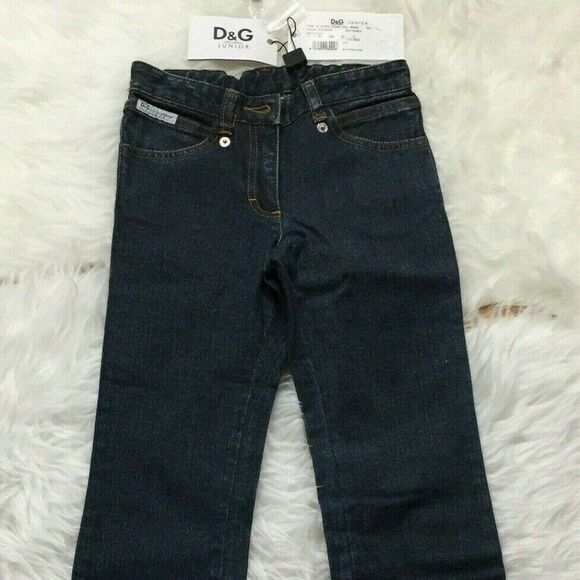 D&G Dolce Gabbana Junior Kids Slim Stretch Denim Trousers Size 6 20/20 NWT